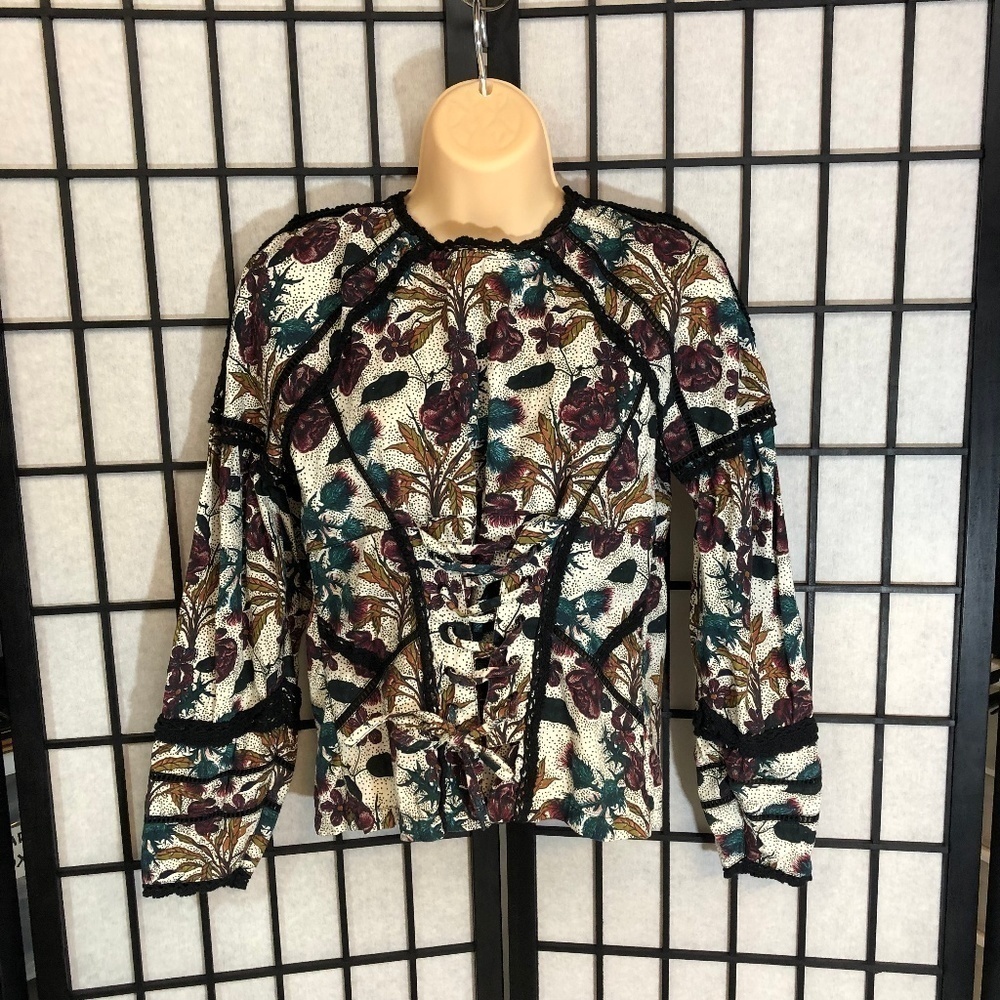 Top Shop Corset Feature Blouse Size 4